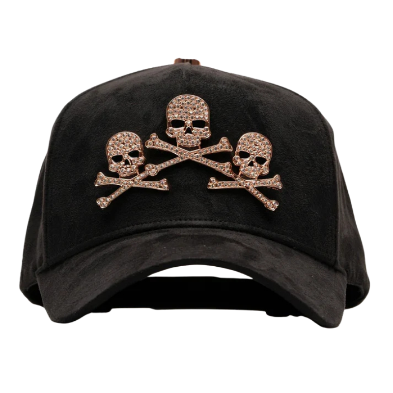 GORRA BARBAS HATS - ROSE GOLD SKULLS