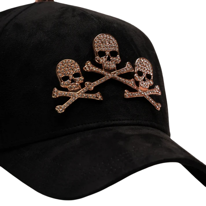 GORRA BARBAS HATS - ROSE GOLD SKULLS
